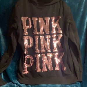 VS Pink hoodie pink sequin